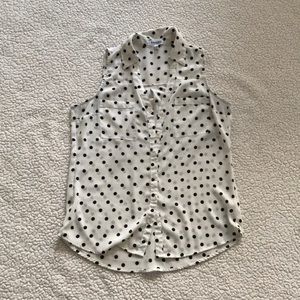 Express Polka Dot Portofino Sleeveless Shirt